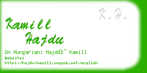 kamill hajdu business card